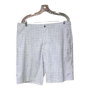 NEW Jack Nicklaus Men's Classic Gray Plaid Flat Front Golf Shorts size 36